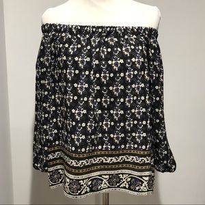 Madewell off the shoulder floral blouse XXS